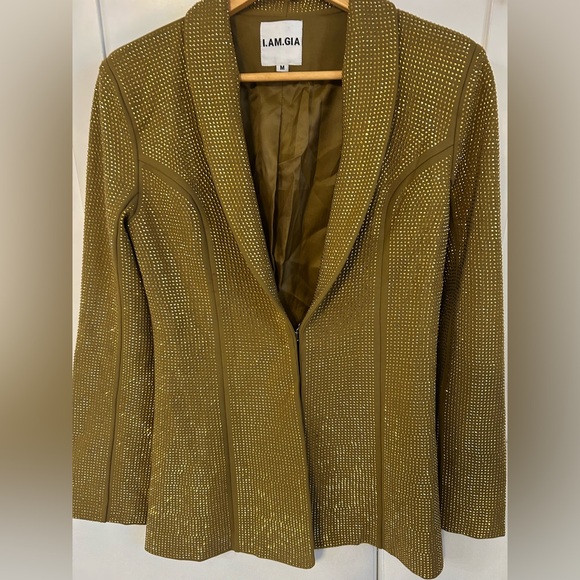 NWOT I AM GIA Moriah blazer in gold - Picture 2 of 13